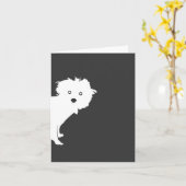 Carte Cute Peeeeeup sur Grey (Fleur jaune)