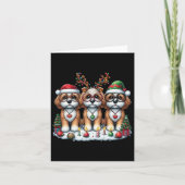 Carte Cute Père Noël Reindeer Elf Apoo Noël Femmes Homme (Devant)