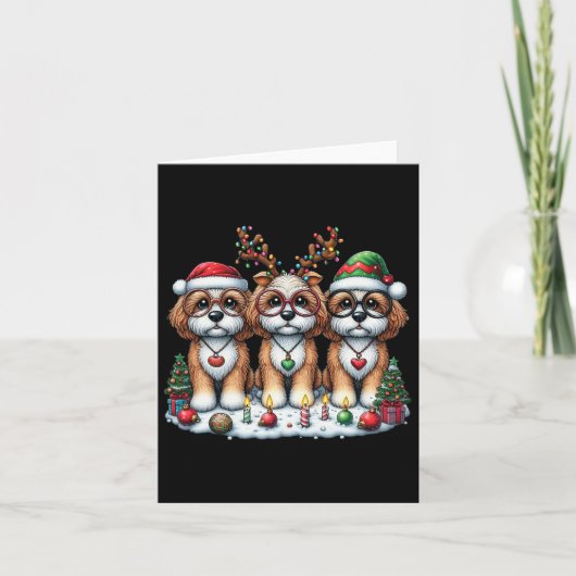 Carte Cute Père Noël Reindeer Elf Apoo Noël Femmes Homme (Devant)