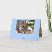Carte Cute petit écureuil (Dos)