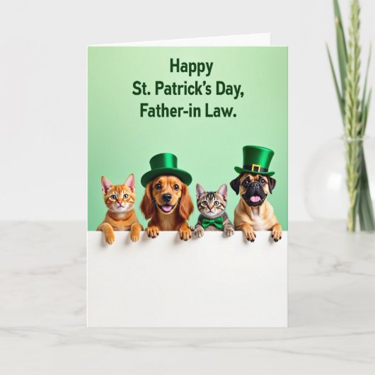 Carte Cute Pets Peek Greeting Card (Devant)