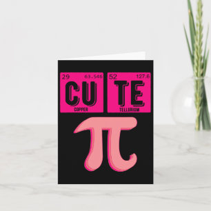 Carte Cute Pie Pi Jour Cutie Math Table Périodique Pink 