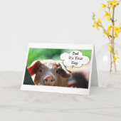 CARTE CUTE PIGGY POUR L'ANNIVERSAIRE DE PÈRE* OU *FÊTE D (Fleur jaune)