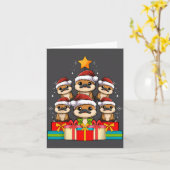 Carte Cute Platypus Le Christmas Tree Xmas Hat  (Fleur jaune)