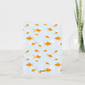 Carte Cute poisson d'or nager dans l'eau (Dos)