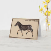 Carte Cute Polka Dot Zebra (Fleur jaune)