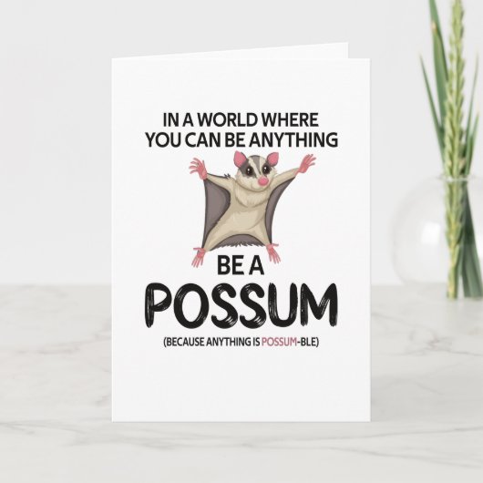 Carte Cute Possum Girl Opossum Lover Possum Whisperer (Devant)