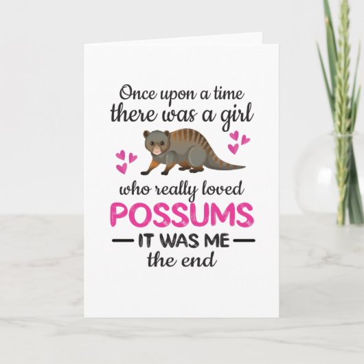 Carte Cute Possum Girl Opossum Lover Possum Whisperer (Devant)