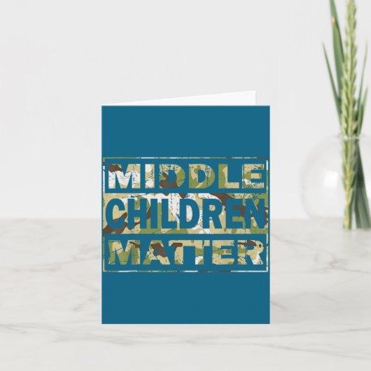 Carte Cute Quote Middle Camo Redleg Matter (Devant)