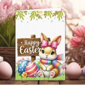 Carte Cute Rabbit 'HAPPY EASTER' Card