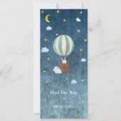 Carte Cute Rabbit in Magical Night With Moon and Stars (Devant)