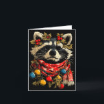 Carte Cute Raccoon F Christmas Lights Festive Forest Ani<br><div class="desc">Cute Raccoon F Christmas Lights Festive Forest Animal</div>