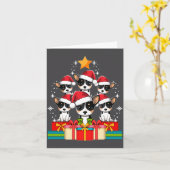 Carte Cute Rat Terrier Le Dog Christmas Tree Xmas Hat Lo (Fleur jaune)