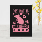 Carte Cute Rat & Valentines Day (Fleur jaune)