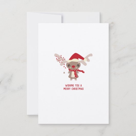 Carte Cute Reindeer (Devant)