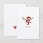 Carte Cute Reindeer (Devant / Derrière)