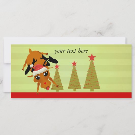 Carte Cute Reindeer (Dos)