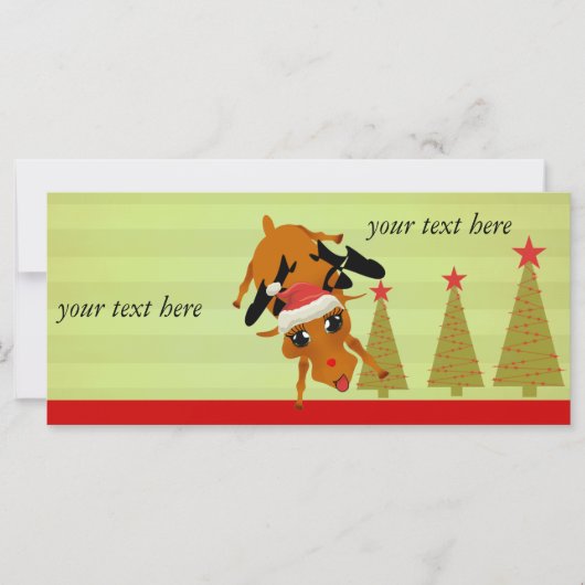 Carte Cute Reindeer (Devant)