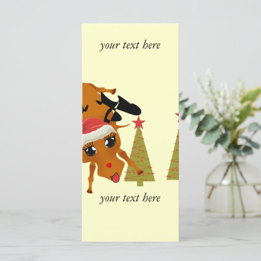 Carte Cute Reindeer (Debout devant)