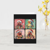 Carte Cute Retro Boho Poulets Noël Lumière Far Far (Fleur jaune)