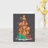 Carte Cute Rhodesian Ridgeback Le Dog Christmas Tree Xma (Fleur jaune)