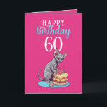 Carte Cute Rose et Blue Sphynx Husband 60e anniversaire<br><div class="desc">Cute Pink and Blue Sphynx Husband 60th Birthday, un design amusant et cool fait pour quiconque cherche une carte d'anniversaire unique pour son mari le jour de son anniversaire. Le design est attrayant, il dispose d'un chat sphynx mignon avec un gâteau d'anniversaire, plus des informations de texte modifiables. Si vous...</div>