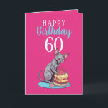 Carte Cute Rose et Blue Sphynx Husband 60e anniversaire<br><div class="desc">Cute Pink and Blue Sphynx Husband 60th Birthday, un design amusant et cool fait pour quiconque cherche une carte d'anniversaire unique pour son mari le jour de son anniversaire. Le design est attrayant, il dispose d'un chat sphynx mignon avec un gâteau d'anniversaire, plus des informations de texte modifiables. Si vous...</div>