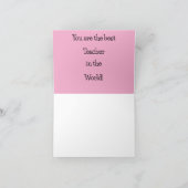 Carte Cute rose floral personnalisé (Intérieur)