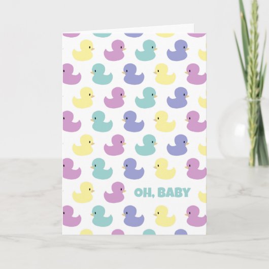 Carte Cute Rubber Duck Gender Neutral Blank Custom (Devant)
