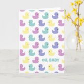 Carte Cute Rubber Duck Gender Neutral Blank Custom (Fleur jaune)