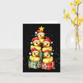 Carte Cute Rubber Ducks Le Duckie Christmas Tree Xmas Ha (Fleur jaune)