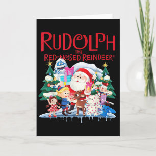 Carte Cute Rudolph Le Renne Rouge Nosé Spécifications de