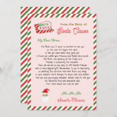 Carte Cute Santa Clause Letter From Santa (Devant / Derrière)