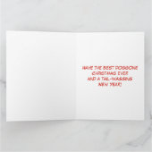 Carte Cute Scottish Terrier à Santa Hat et Scarf (Intérieur)