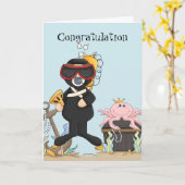 Carte Cute Scuba Diving (Fleur jaune)