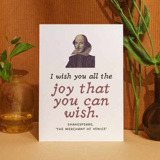 Carte Cute Shakespeare Anniversaire Souhaite Dark Academ