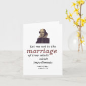 Carte Cute Shakespeare Citation Mariage littéraire Fianç (Fleur jaune)