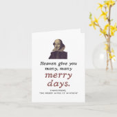 Carte Cute Shakespeare Joyeux Jours Théâtre Anniversaire (Fleur jaune)