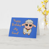 Carte Cute Sheep (Fleur jaune)