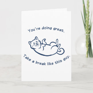 Carte Cute Shiba Inu Encouragement Greeting Card