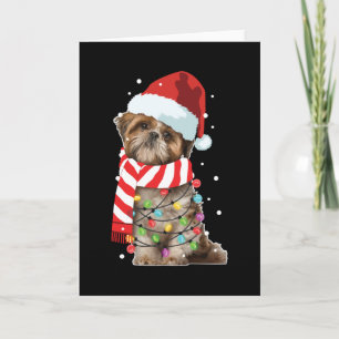 Carte Cute Shitzu Amoureux des chiens Funny Noël cadeau 
