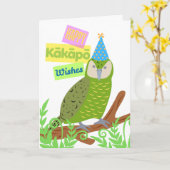Carte Cute Sincere Kakapo Anniversaire Kia Ora (Fleur jaune)