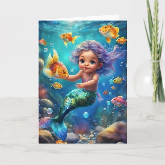 Carte Cute sirène (Devant)