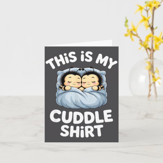 Carte Cute Sleeng Bee This Is My Cuddle (Fleur jaune)