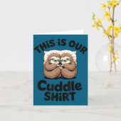 Carte Cute Sloth Couple This Is Our Cuddle (Fleur jaune)
