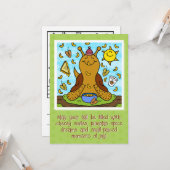 Carte Cute Snail Confort Nourriture Bon Couleur Automne (Devant/Arrière en situation)