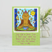 Carte Cute Snail Confort Nourriture Happy Automne Equino (Debout devant)