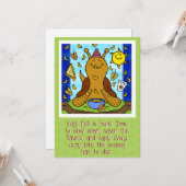 Carte Cute Snail Confort Nourriture Happy Automne Equino (Devant/Arrière en situation)