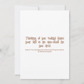 Carte Cute Snail Confort Nourriture Happy Automne Equino (Dos)