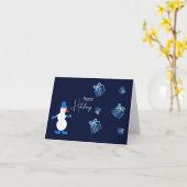 Carte Cute snowman (Fleur jaune)